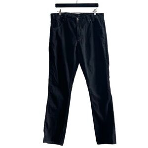 Nau Black Organic Cotton Button Fly Slim Straight Jeans Lean Jean Minimal Denim